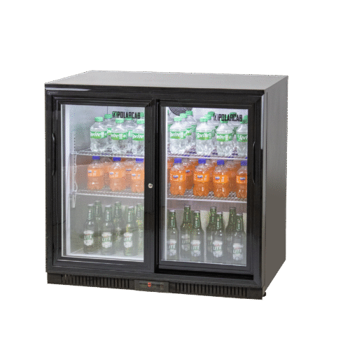 PolarCab Back Bar Bottle Cooler 2 Door, Sliding (Standard)