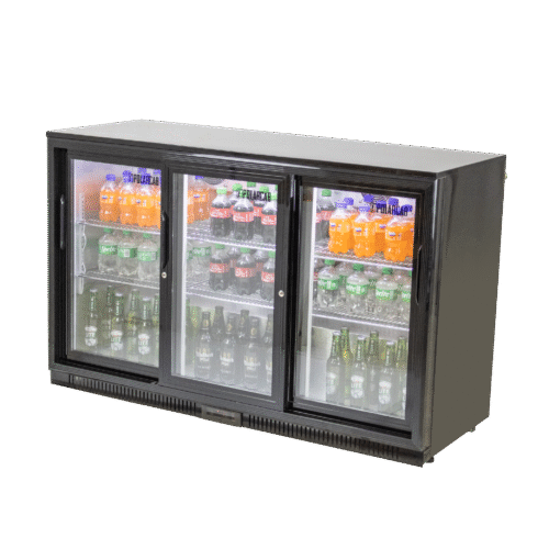 PolarCab Back Bar Bottle Cooler 3 Door, Sliding (Standard)