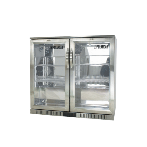 PolarCab Back Bar Bottle Cooler 2 Door, Hinged (STAINLESS)