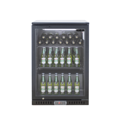 PolarCab Black Bar Cooler 1 Door, Hinged 900mm (High)