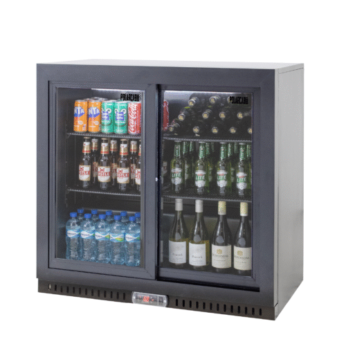 PolarCab Black Bar Cooler 2 Door, Sliding 900mm (High)