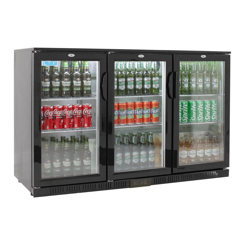 PolarCab Back Bar Bottle Cooler 3 Door, Hinged (Standard)