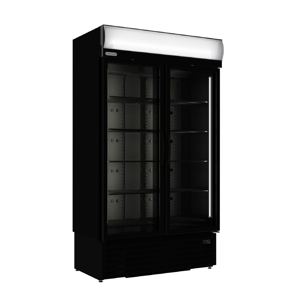 Staycold HD1140F-CE Double Glass Hinge Door Freezer (Carbon Edition)