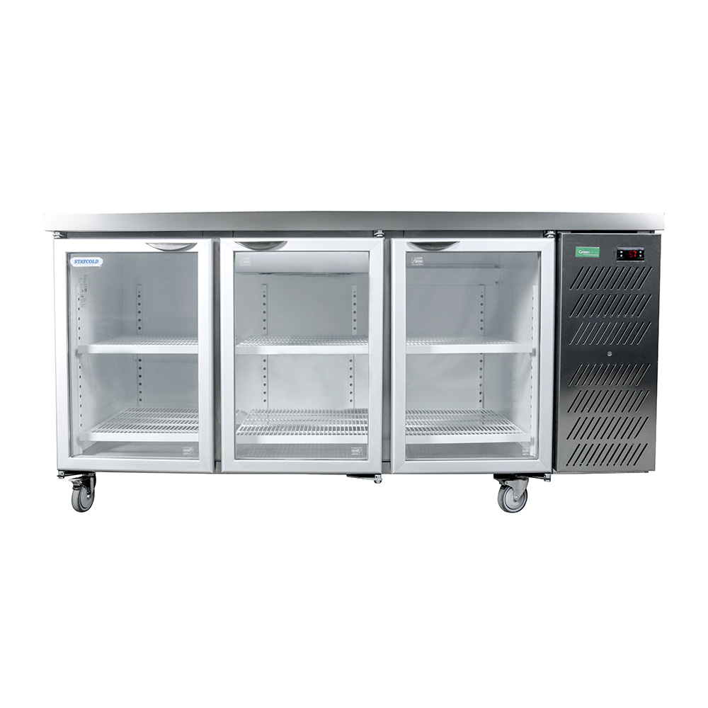 Staycold HDU1800-HC Triple Glass Hinge Door Undercounter Beverage Cooler