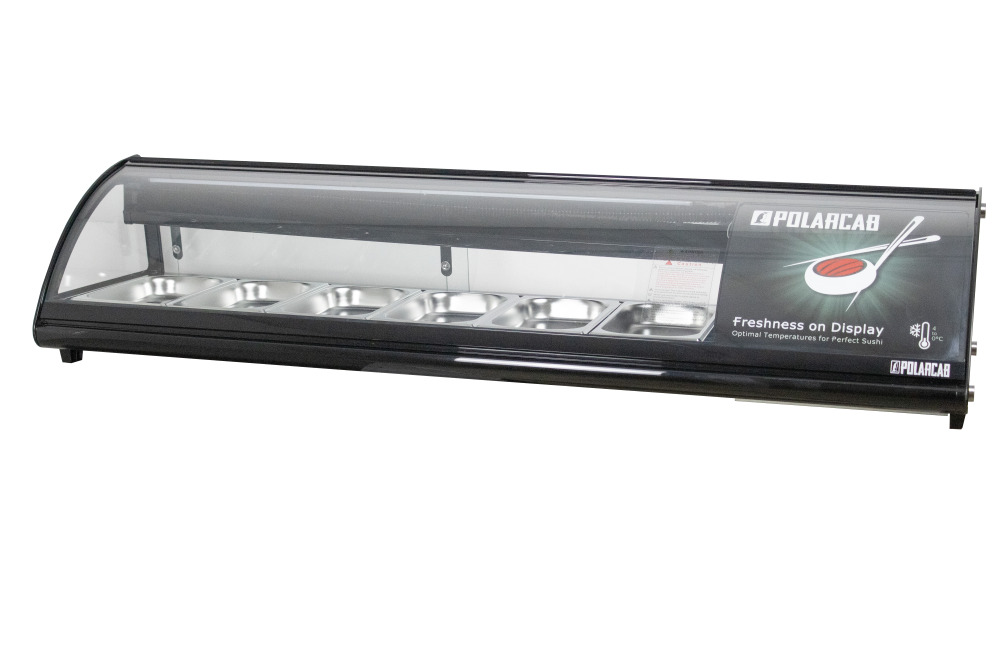 Polarcab Sushi Display Fridge - 6 Division, 83L